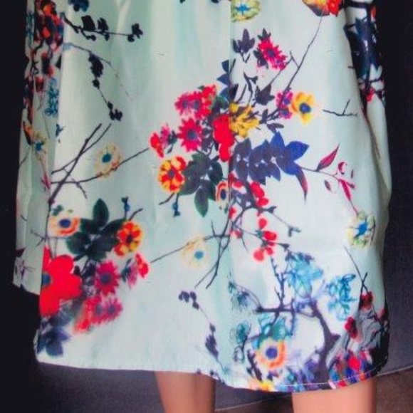 Printed Midi A-Line skirt with belt - Picture 4 of 4